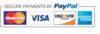 Secured Payments by PayPal: Mastercard, VISA, Discovery and American Express